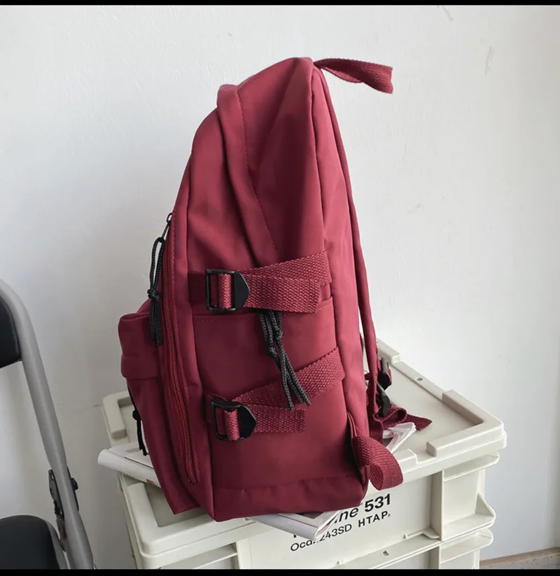 High School College Simple Casual Fashion Schoolbag Female Junior High School Students Double Shoulder Hundred Backpack
