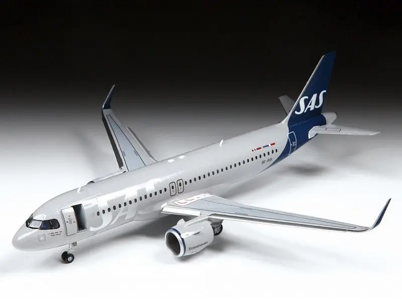 Сборная модель ZVEZDA Пассажирский авиалайнер Аэробус А320neo, 1/144