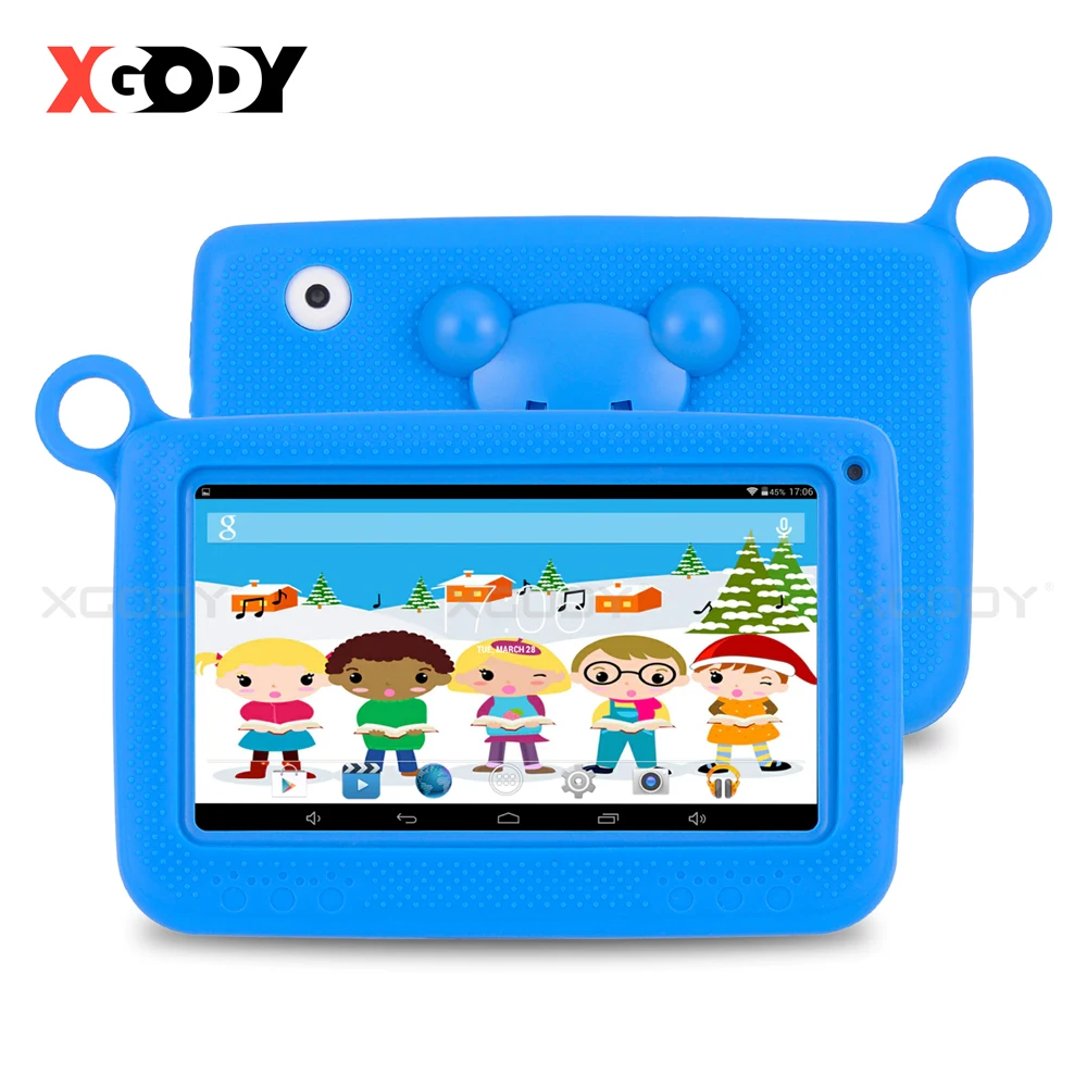 

XGODY 7 Inch Kids Tablet Android 16GB Quad Core WiFi Children Learning Education Tablet PC For Kids Best Gift Tablets With Case