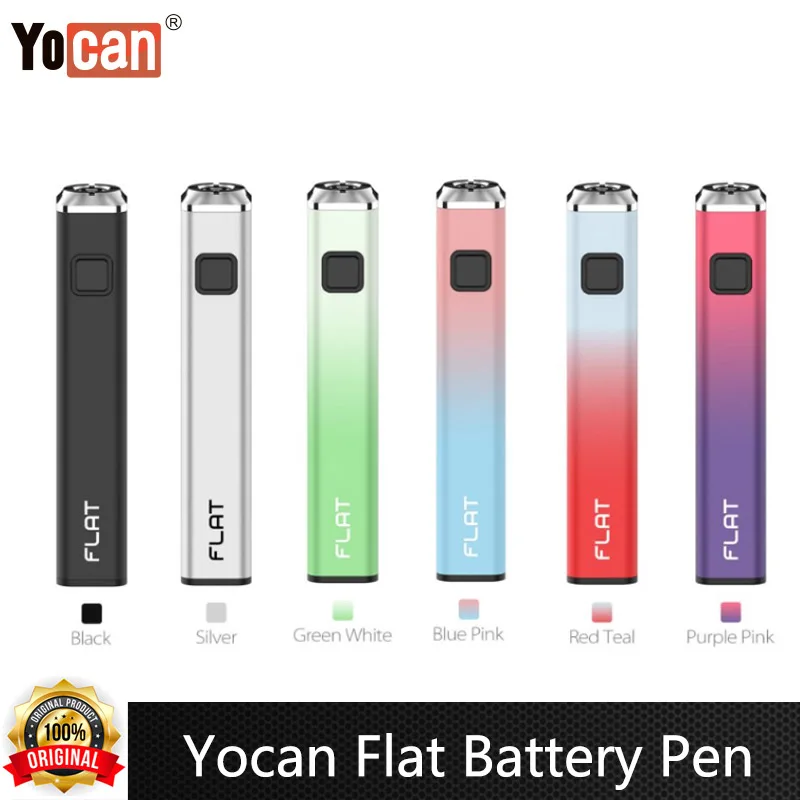

Original Yocan Yocan Flat Battery Vape Box Mod 650mAh Type-C Variable Voltage Fit 510 Thread Cartridge Electronic Cigarette Mod