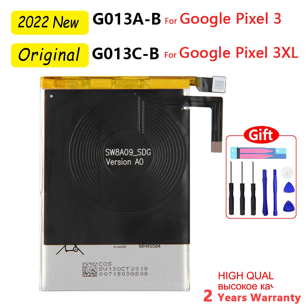 

Оригинальные запасные аккумуляторные батареи для Google Pixel 3XL 3430 мАч