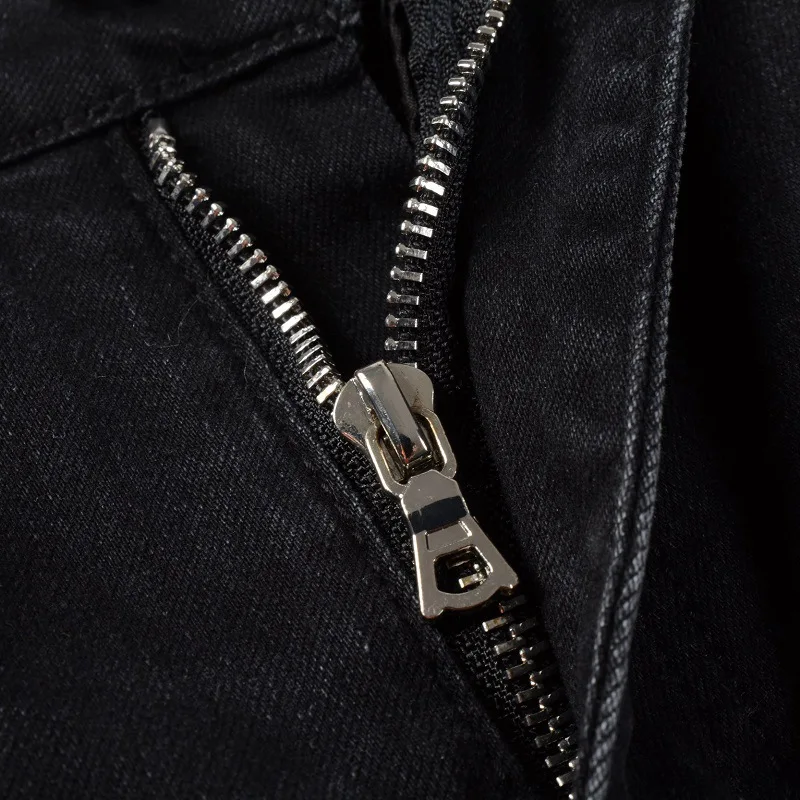 Men's Distressed Denim Pants Casual Streetwear Ripped Skinny Damaged Holes Stretch Destroyed Slim Jeans Army Green Wholesale