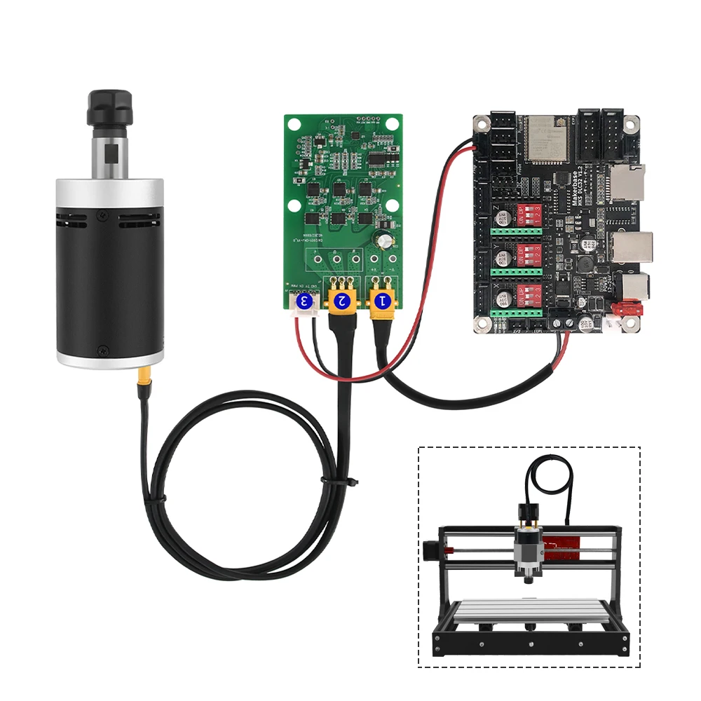 

3018 Pro Brushless DC Motor Kit 10000RPM 24V Driver With Cable For CNC Engraver Compatible ER11 Milling Cutter Replace 775 Motor