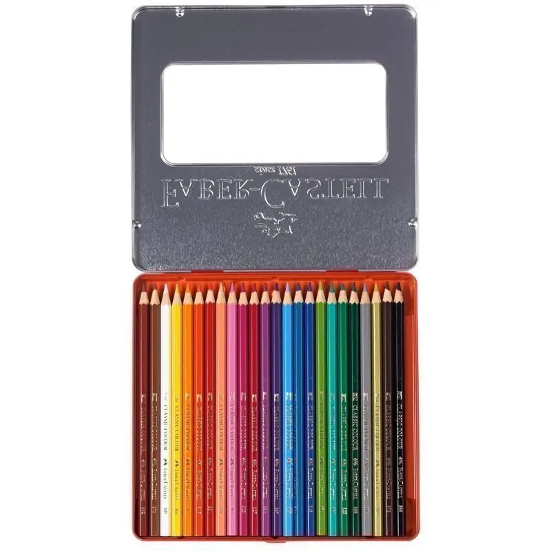 Faber-Castell Карандаши цветные 24 цвета метал. кор. 115824