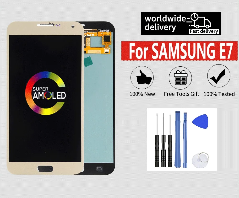 ЖК-дисплей Super Amoled E700 для Samsung Galaxy E7 E700 5,5 