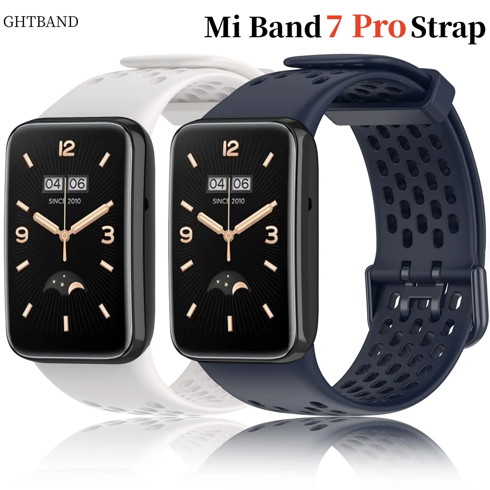 Силиконовый ремешок для новейшего xiaomi mi band 7 Pro, ремешок для xiaomi band Mi7 pro, силиконовый спортивный браслет для Mi7 pro band