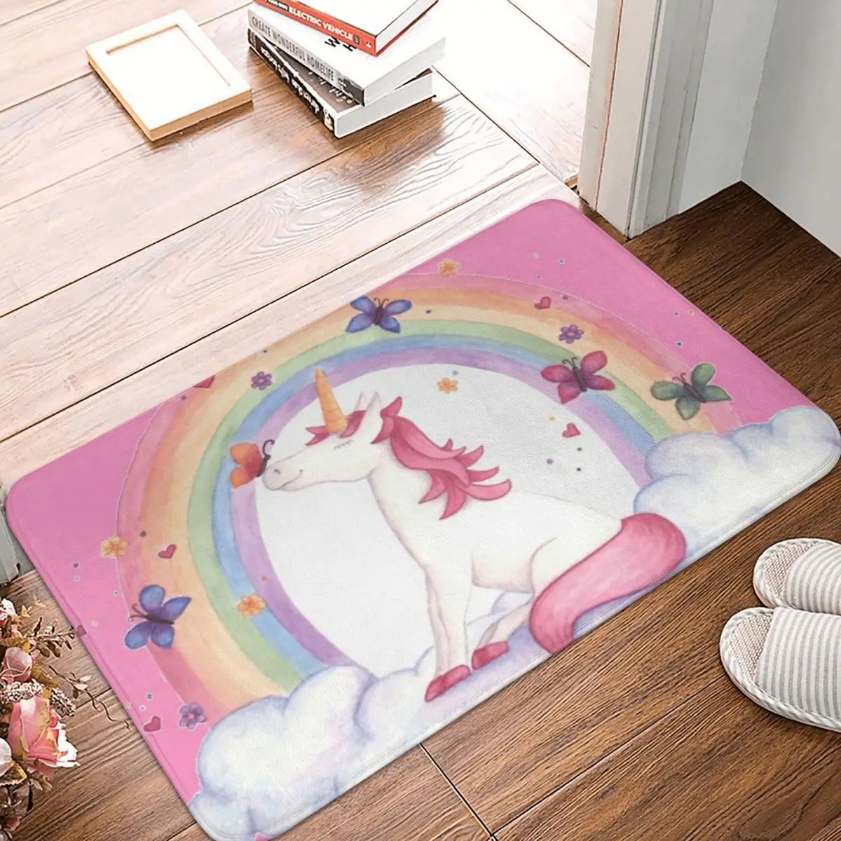 

New Magical Unicorn Doormat Kitchen Carpet Outdoor Rug Home Decoration Bath Living Room Balcony Carpet Entrance Indoor Decor