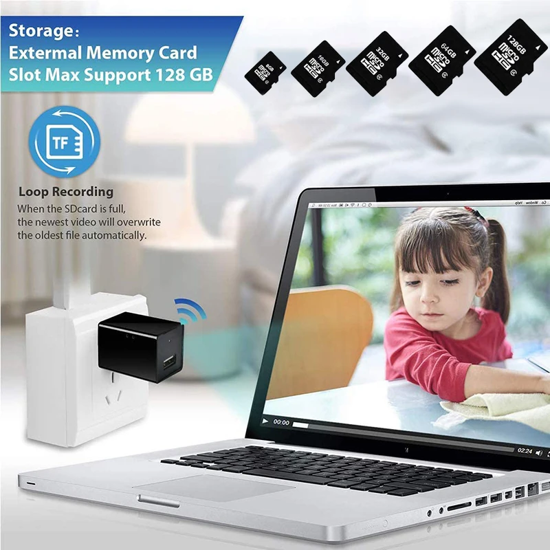 Фото 1080P HD беспроводная мини камера безопасности s с Wi-Fi Usb зарядное устройство Videcam видео регистратор App Remote Monitor №5