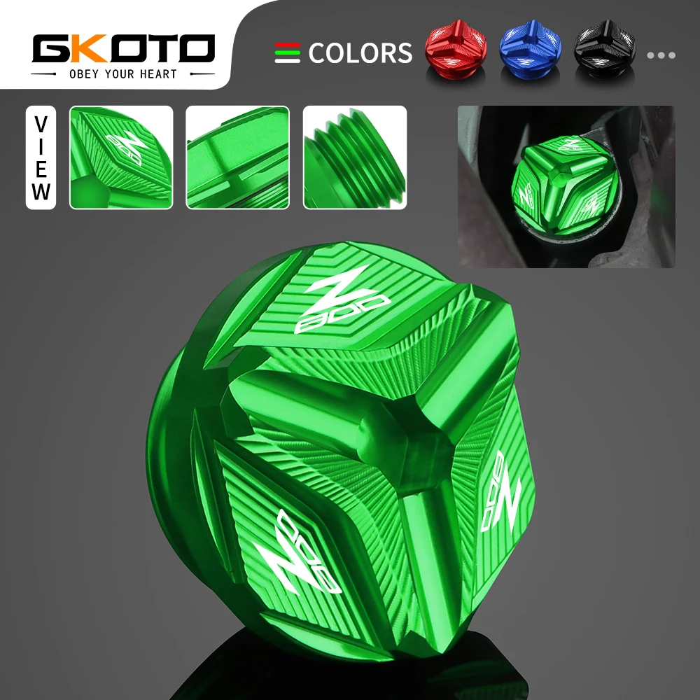

GKOTO M20*2.5 Motorcycle CNC Aluminum Engine Oil Filter Cup Plug Cover Screws For KAWASAKI Z800 Z800E 2013 2014 2015 2016