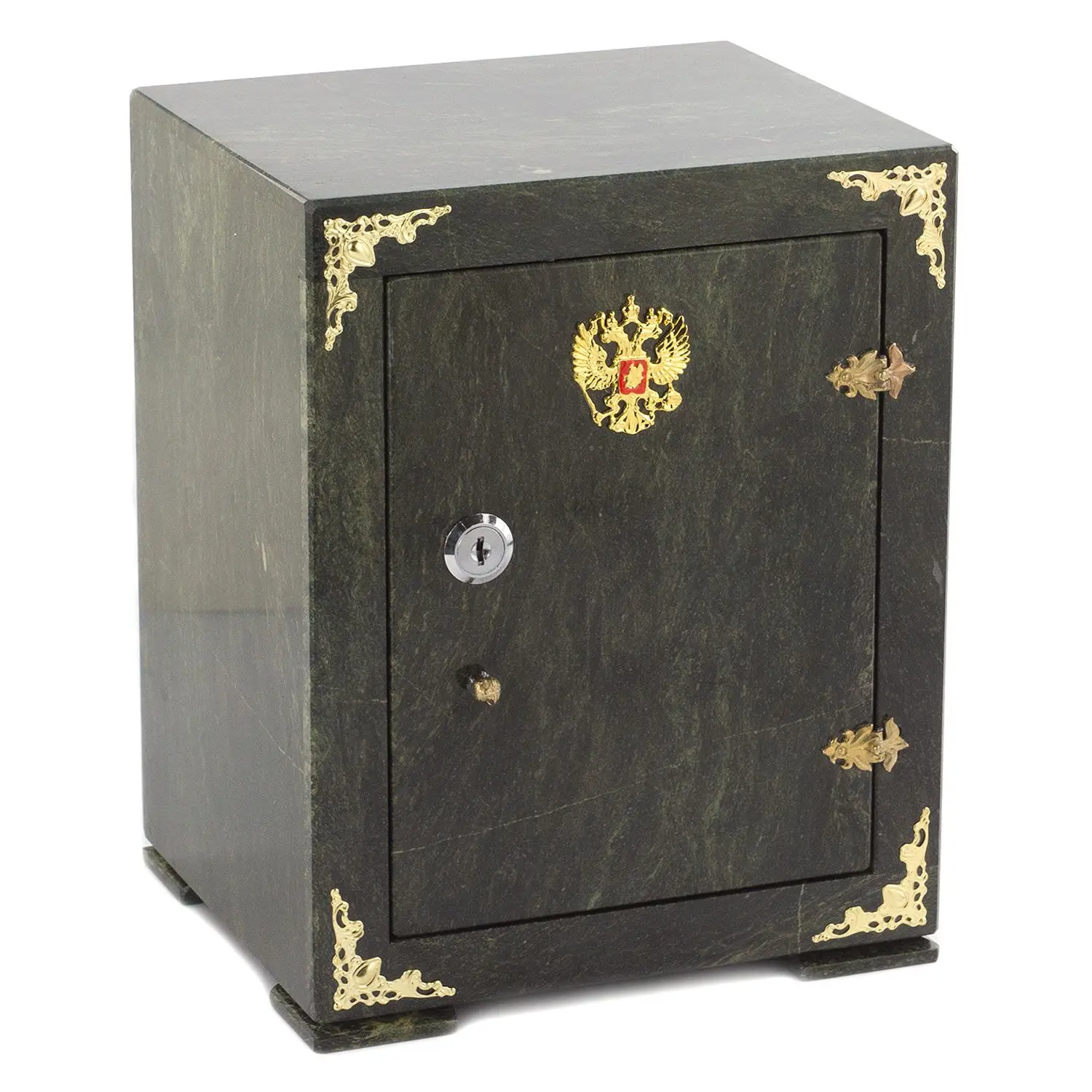 Сейф большой змеевик темно-зеленый 21