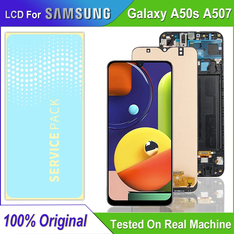 

ЖК-дисплей 6,4 ''для Samsung Galaxy A50S/A507/A507F, сменный ЖК-экран с дигитайзером в сборе для Galaxy A50S, ЖК-дисплей, оригинал