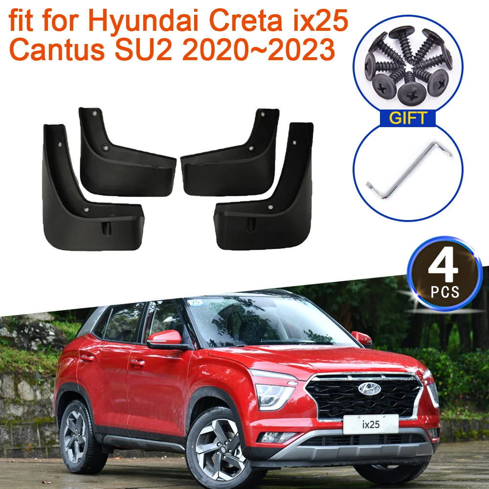 

4x for Hyundai Creta ix25 Cantus SU2 2020~2023 2021 Mudguards 2022 Fender Mud Flaps New Guard Splash Front Rear Car Accessories