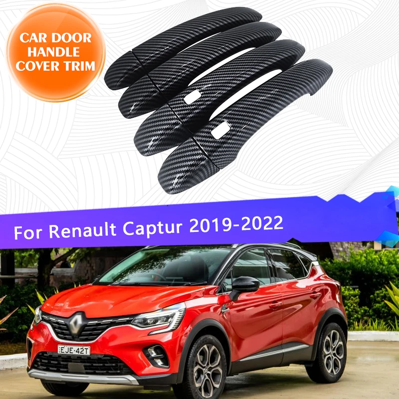 

Car Door Handle Cover For Renault Captur JB JE 2019 2020 2021 2022 Gloss Black Hand Cover Decoration Exterior Parts Accessories
