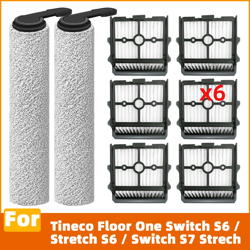 Фото Совместимо с Tineco Floor One Switch S6 / Stretch S6 / Switch S7 Stretch Роликовая щётка Фильтр Запасные части и аксессуары №2