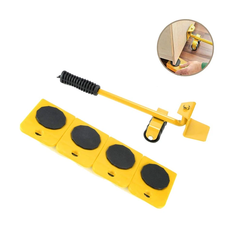 Furniture Lifter with 4 Pack Moving Sliders Heavy Furniture Roller Move Adjustable Height Lifting Tool for Easy Move Sofa Washer