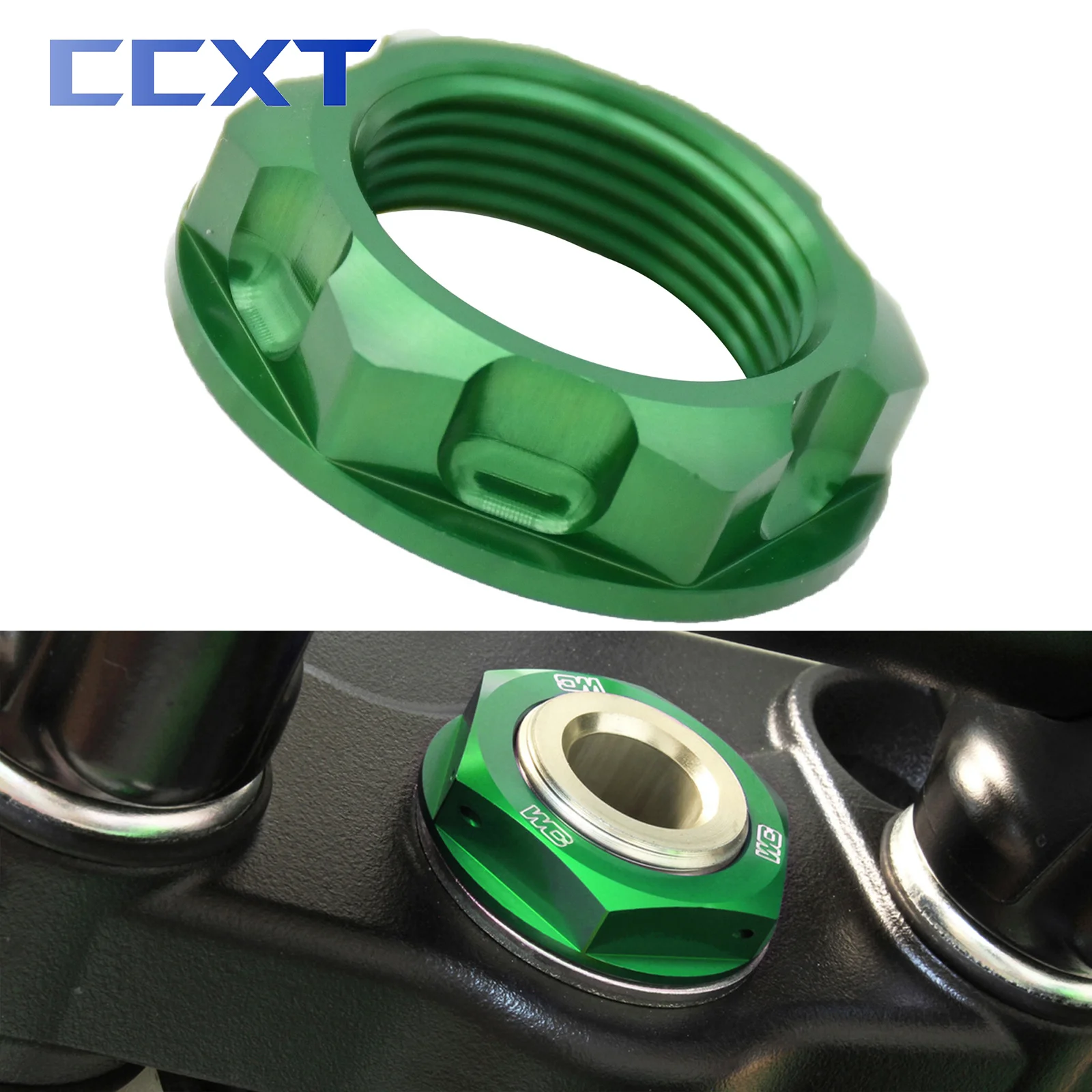 

CNC Aluminum Steering Stem Nut Bolt For Kawasaki KX125 KX250 KX250F KX450F KLX450R For Suzuki RMZ250 RMX250 RMX250S DRZ400E