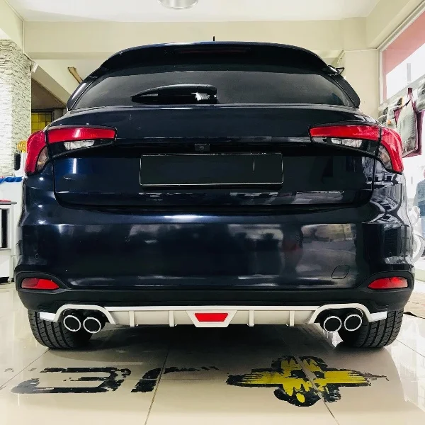 Диффузор для заднего бампера автомобиля Fiat Tipo Dodge Neon Черный ABS пластиковый