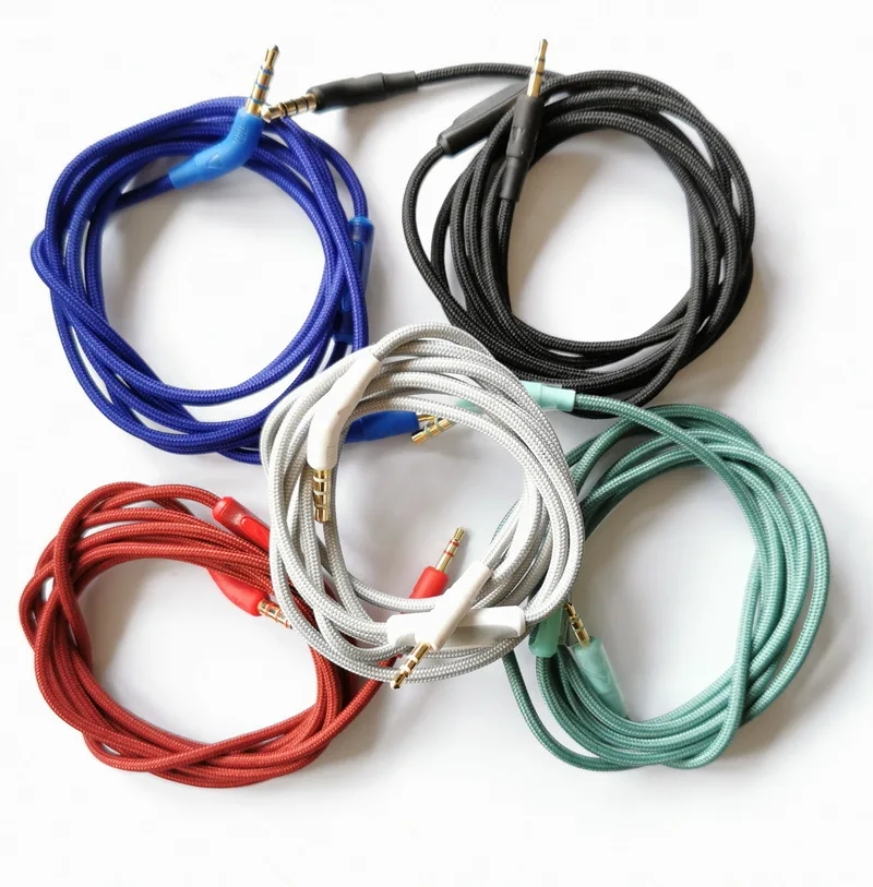 

Nylon Audio AUX with mic & remote Cable Cord wire For JBL LIVE 500BT 400BT 650BTNC Duet Headphones