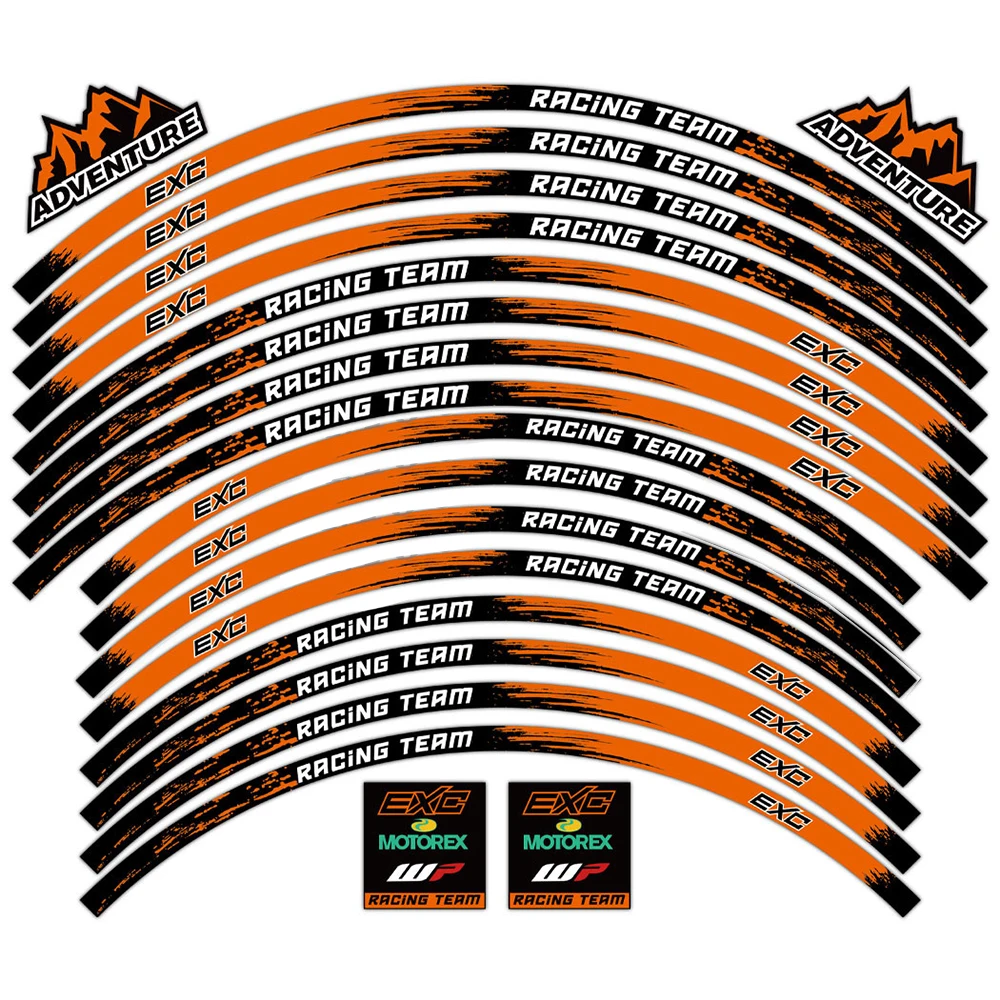 Светоотражающая наклейка на колесо мотоцикла, наклейки на обод, полосатая лента, аксессуары для KTM EXC 125 250 300 350 450 500 Racing