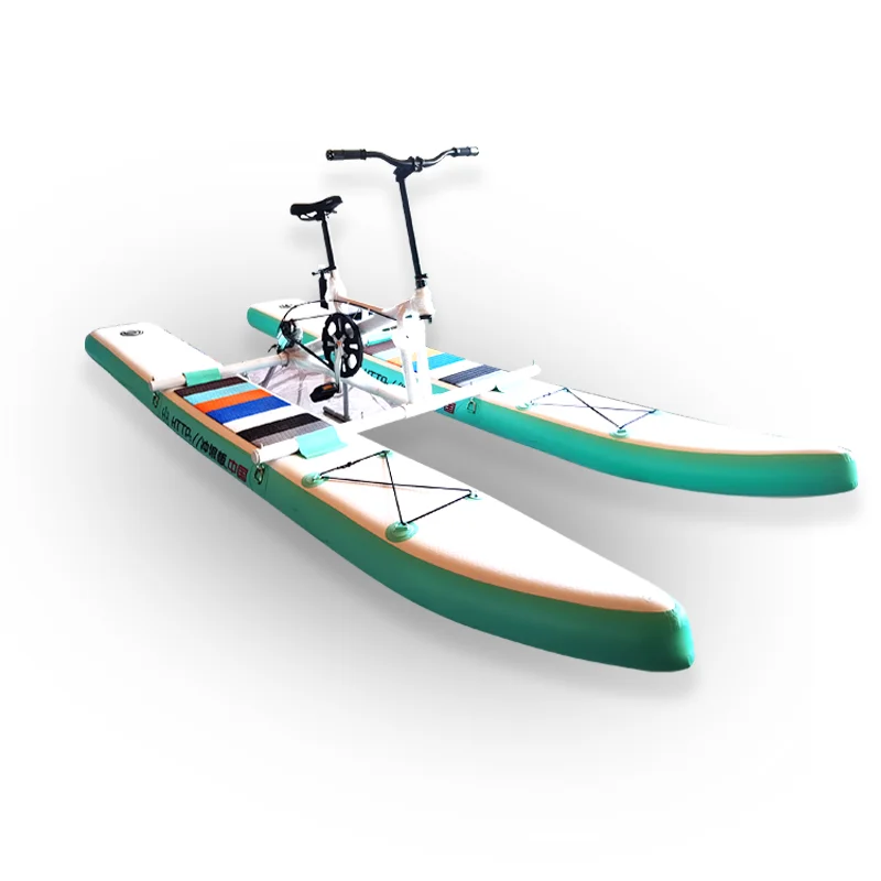 

Spatium 2023 New Collection Popular Single Fishing Water Game Kayak Con Inflatable Pedalo Floating Bike Pedal Bicycle Boat