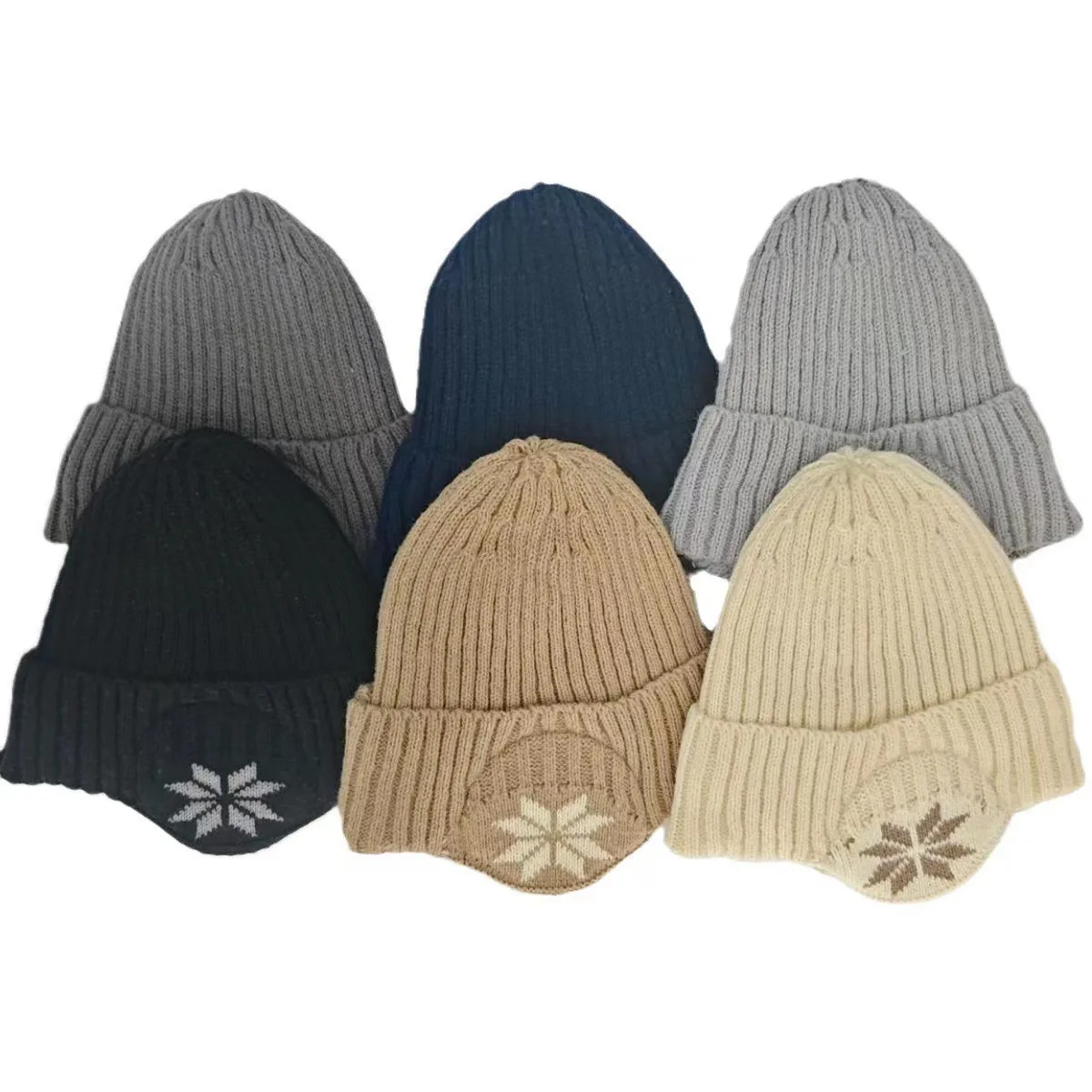 

Men's outdoor knitted woolen hat with velvet and thickening for winter cycling, ear protection woolen hat, winter hat for skiing