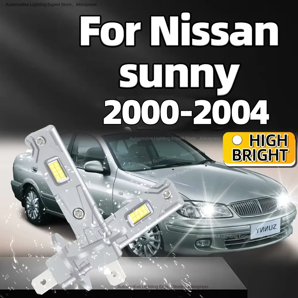 

2 шт. светодиодные лампы CANBUS 25000LM, автомобильные фары высокой мощности 6000K CSP, чипы для Nissan Sunny 2001 2002 2004 2005 Plug and Play