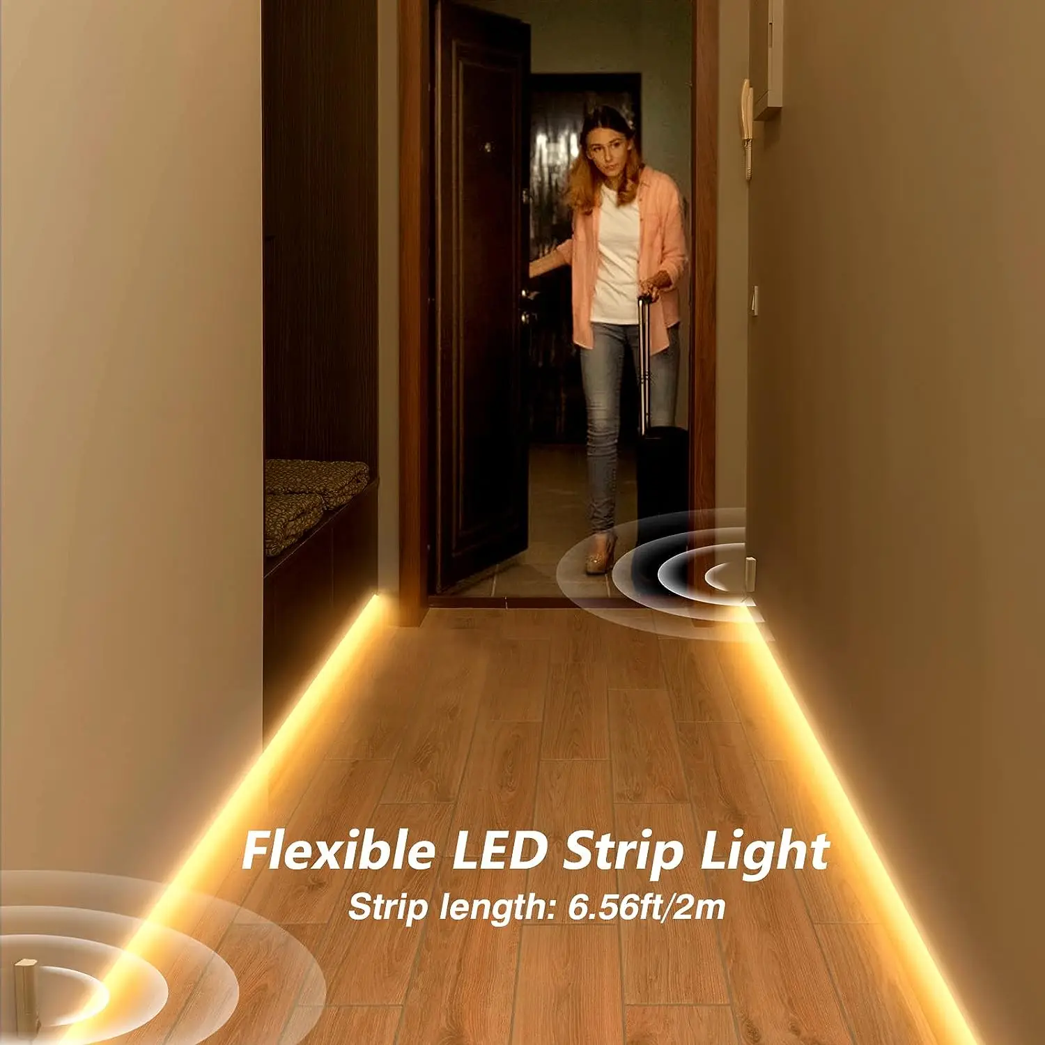 Светильник неоновый с датчиком движения для кухонного шкафа 5 в постоянного тока