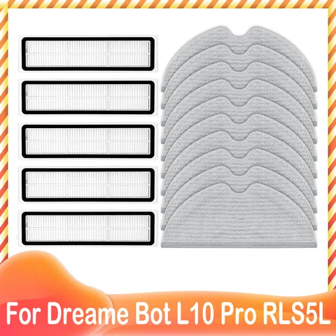 Набор запчастей для робота-пылесоса Xiaomi Dreame Bot L10 Pro, фильтр НЕРА и прокладка для швабры, наименование модели: RLS5L