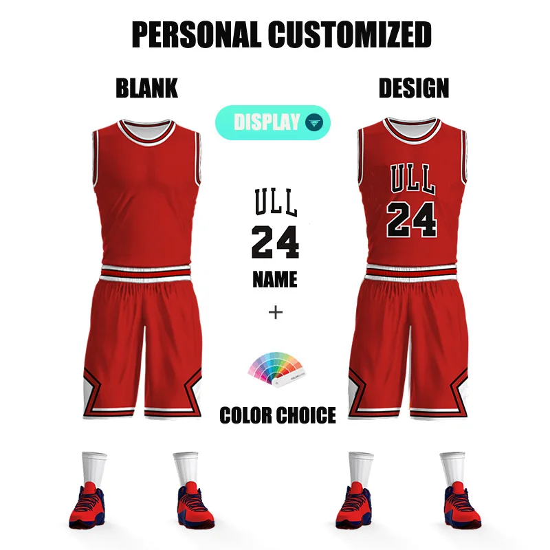 

Full Sublimation Basketball Sets For Men Customizable Club Team Name Number Logo Printed Jerseys Shorts Training Tracksuits Male
