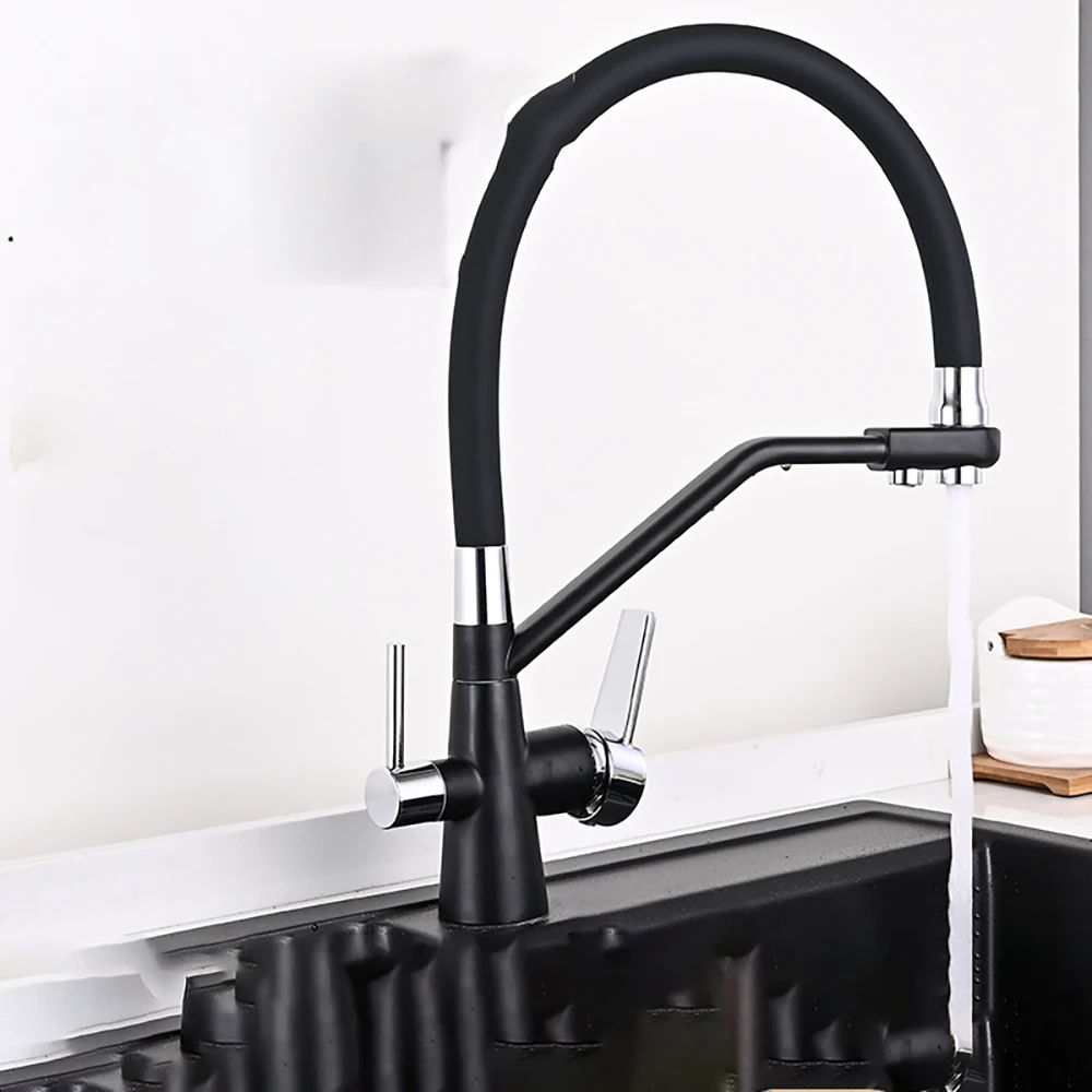 Tianview кран латунный кухонный двухрежимный для очистки горячей и холодной воды