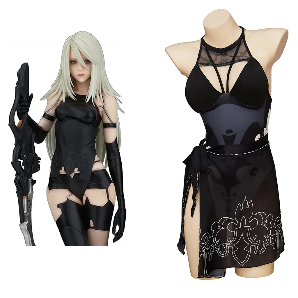 

Game Cosplay NieR:Automata 2B Cosplay YoRHa No. 2 Type B Costume Sexy Black Bodysuit with Apron Set for women