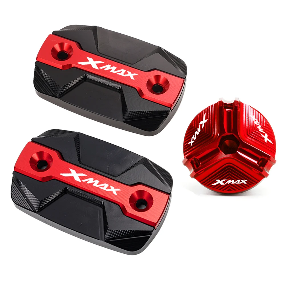 Для YAMAHA XMAX 300 2023 XMAX300 X-MAX 250 2017-2024 2025 мотоциклетная передняя крышка бачка тормозной жидкости, крышка заливной горловины моторного масла