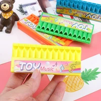 10pcs plastic harmonica 12 hole children play musical instrument music toy party favors for kids pinata fillers carnival prizes