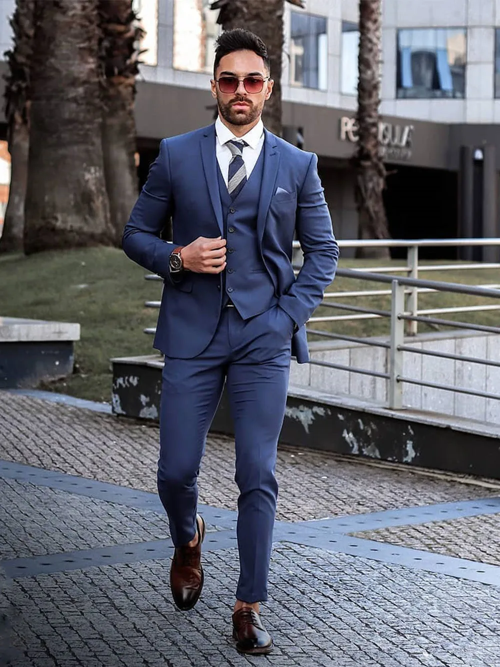 

3 Pieces Jacket Sets Men Suits Slim Fit Official Men Wedding Pants Groomsmen Business Wearing for Men