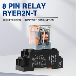 5A 10A 12A Universal Intermediate relay 8 pin 14pin with socket Electromagnetic Power Relay 12VDC 24VDC 220VAC