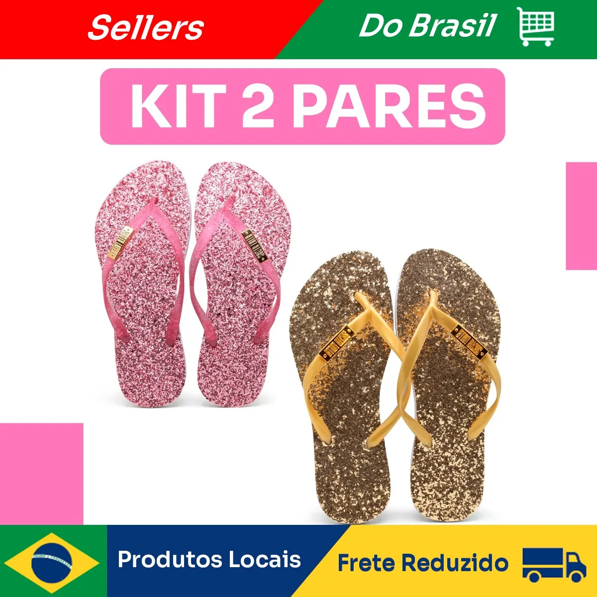 

Slipper Glitter Slin Gliter Finger Sandal Launch KIT 2 PARES
