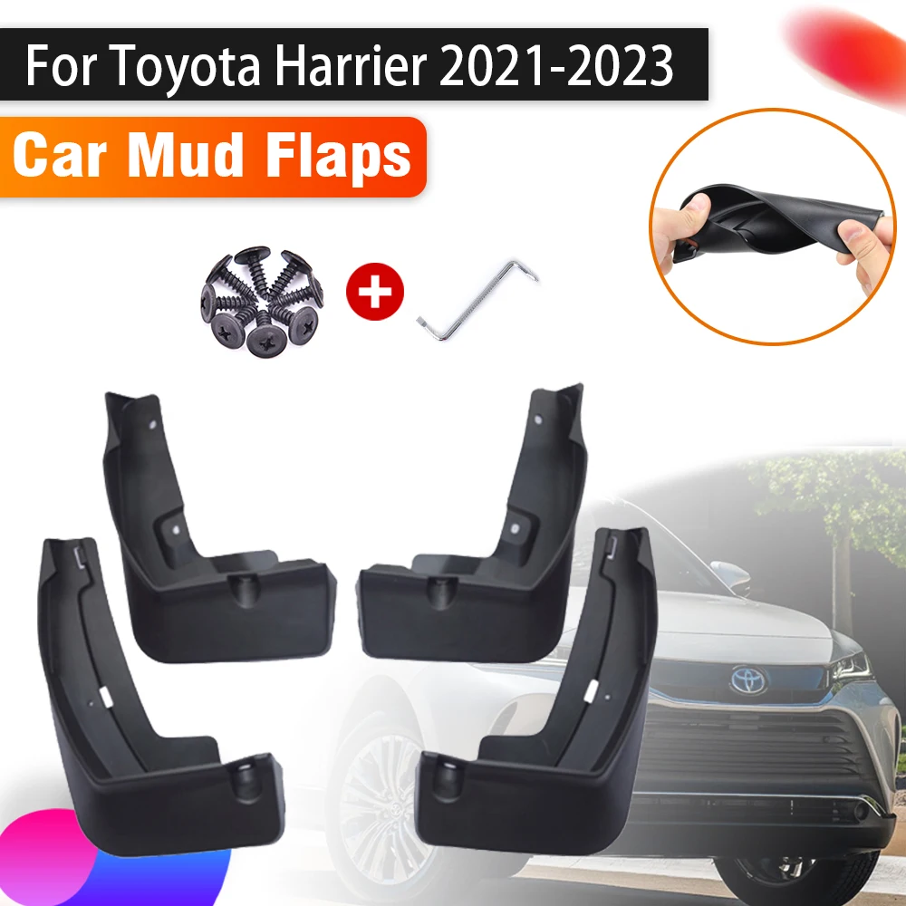 

4x Car Mudguards For Toyota Harrier Venza XU80 2020 2021 2022 2023 Hybrid Auto Front Rear Mudguard Splash Guards Car Accessories
