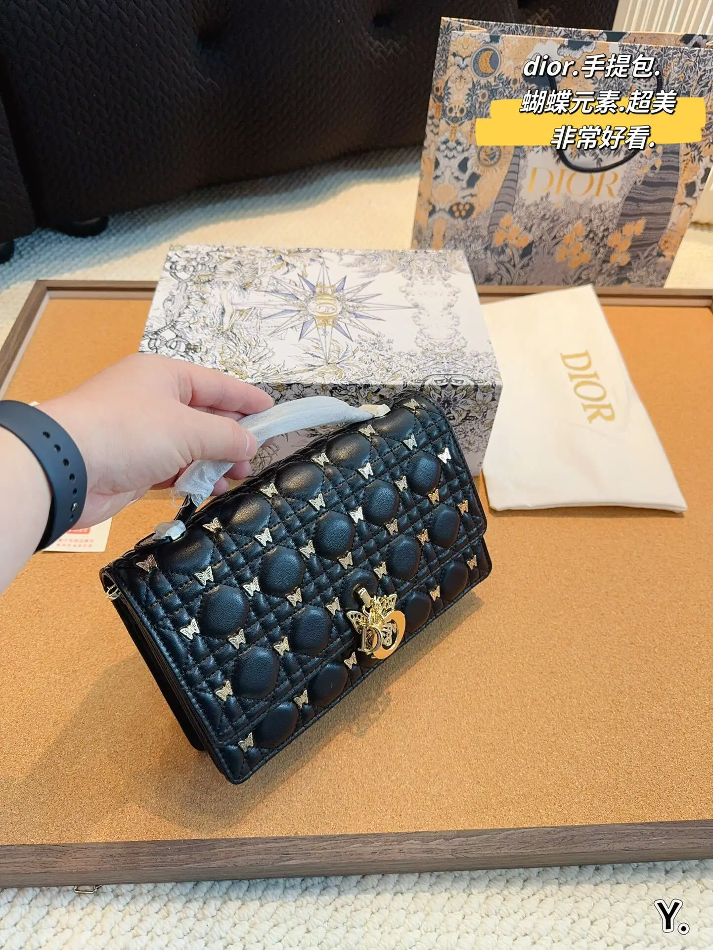 Dior Style Copy1:1 Новая С Цепочкой В Виде БаБочки На Все Через Плечо Классная ТексТура