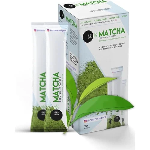 

Japanese Matcha Tea Green Tea Detox Antıoxıdant Burner 1Box 20 Pcs Vegan Organic Health Woman Man Premium Hot Drink beauty