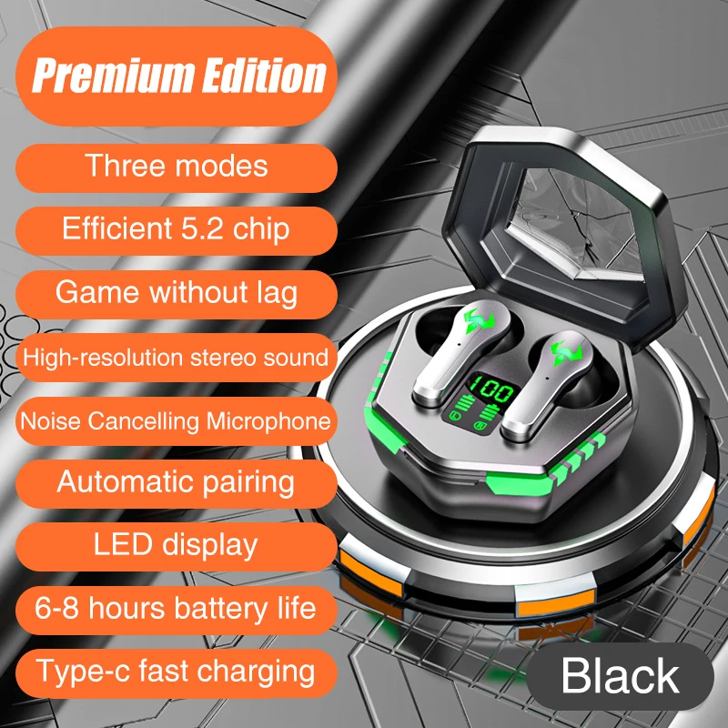 

N35x Gaming Headset TWS Bluetooth Earphones In Ear Wireless Headphones Dual Mode Switchable Long Standby 8D Stereo Game Earbuds