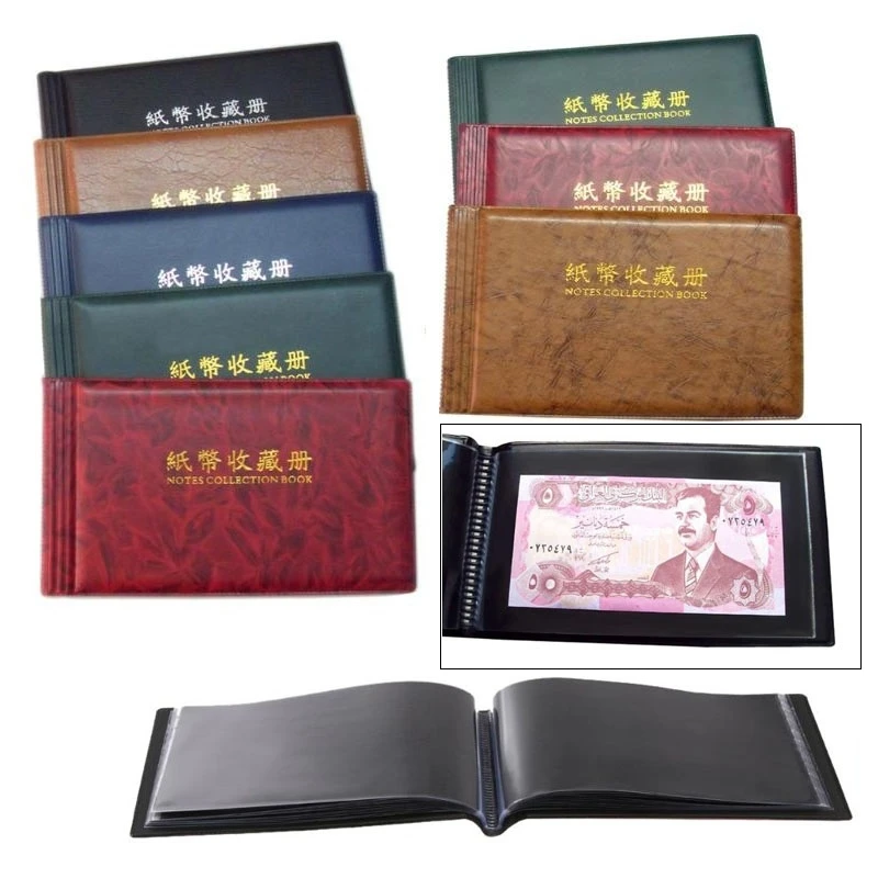 

30Pages Paper Money Album Banknote Albums Paper Money Collection Book Coin Album, Can Store 60 Bills
