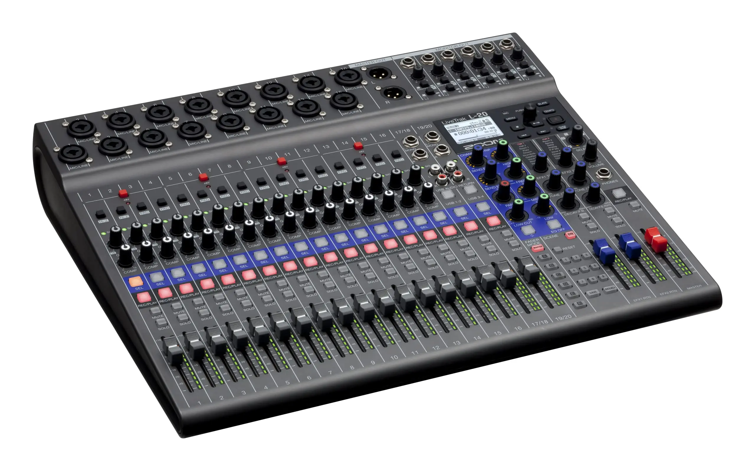 

100% OFFICIAL Zoom LiveTrak L-20 20-channel Digital Mixer / Recorder