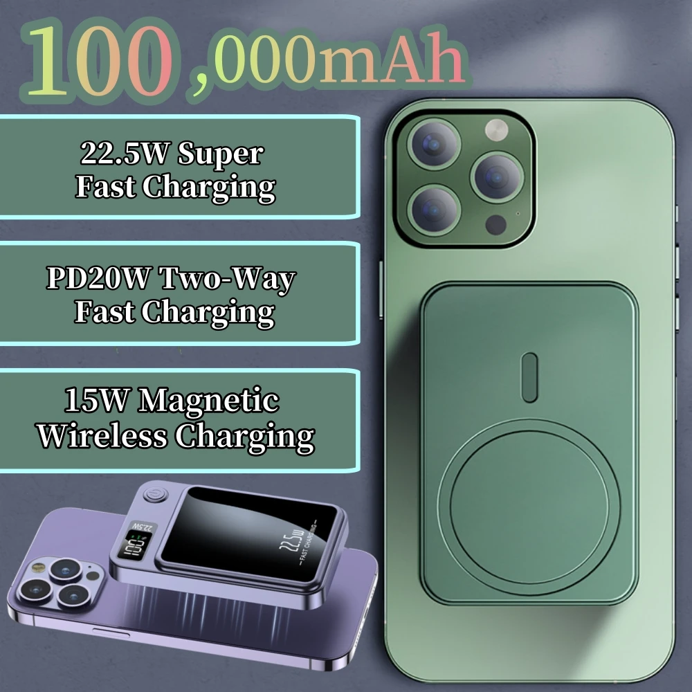 Магнитный внешний аккумулятор для iphone1000 мАч беспроводное Супербыстрое зарядное