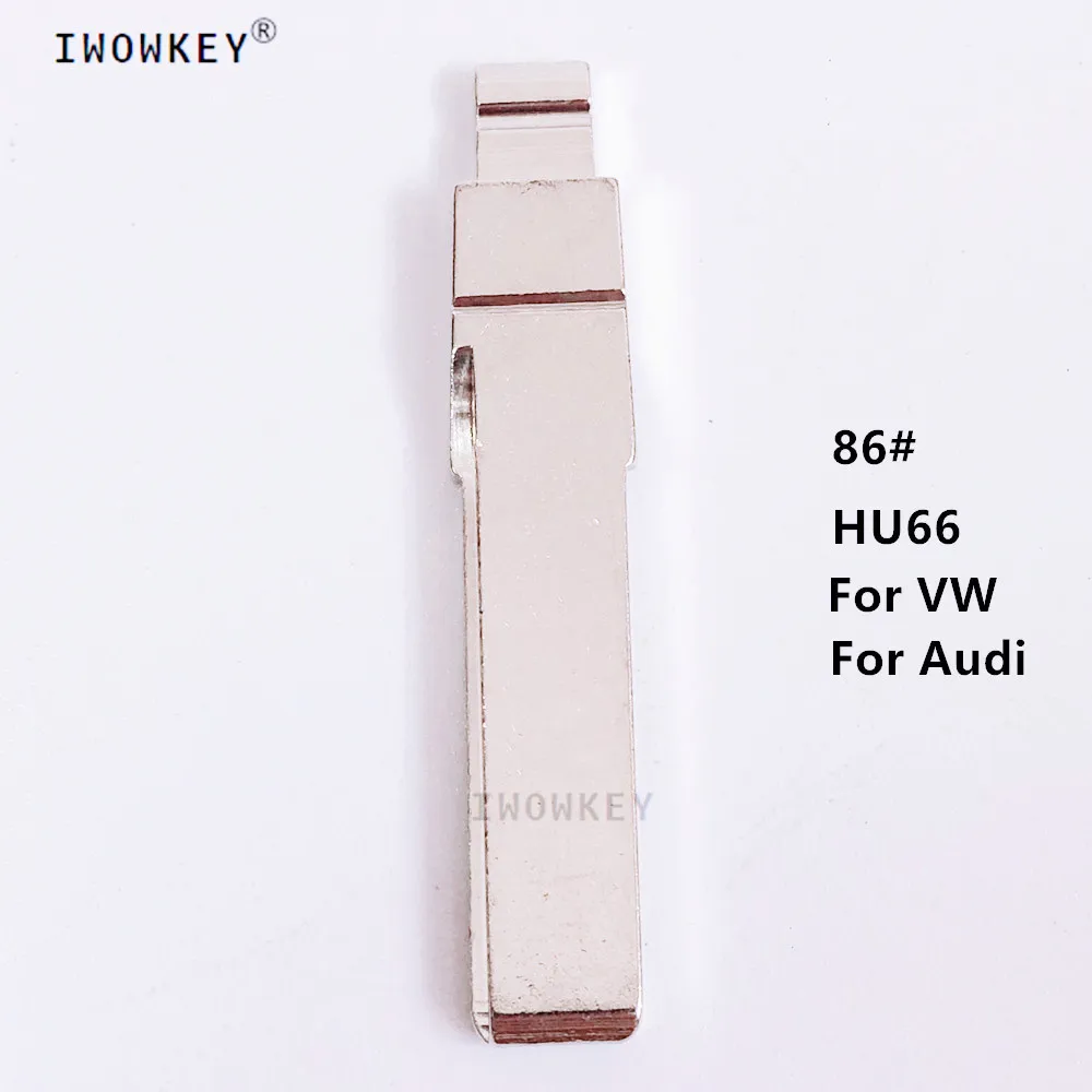 

10pcs 86# Remote Folding Flid Blank Uncut Key Blade HAA HU66 For Volkswagen VW Passat Bora Skoda Seattle For Audi A6 Car Key