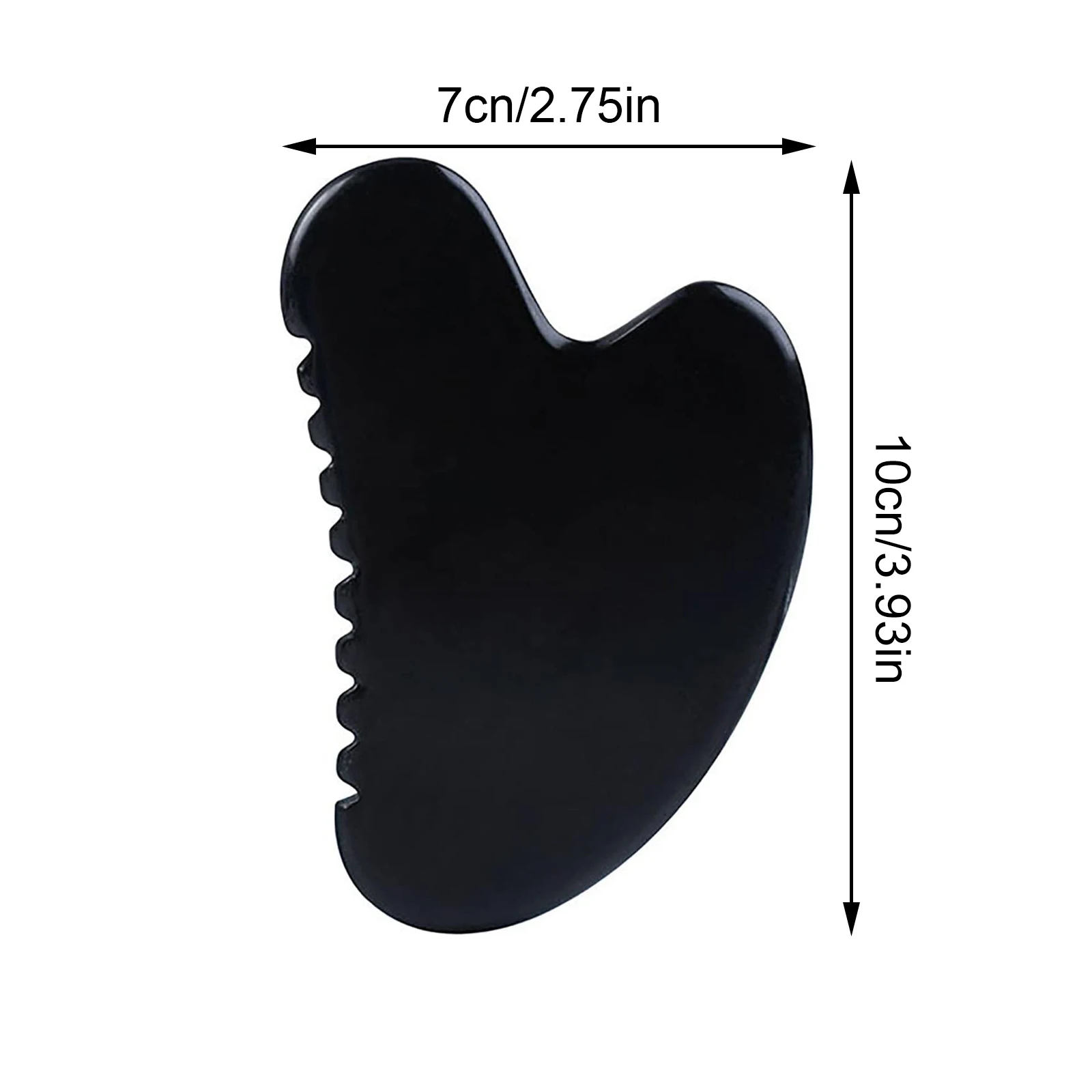 Скребковая доска Gua Sha из перьев с зазубренными краями для массажа лица