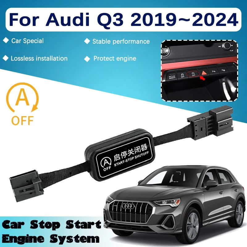 

Для Audi Q3 F3 2019 2020 2021 2022 ~ 2024 Автомобильный автоматический стоп-запуск системы двигателя, датчик управления устройством, вилка, кабельные аксессуары