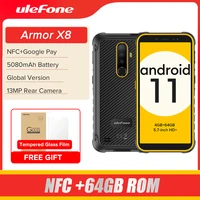 Ulefone Armor Rugged Waterproof Smartphone Android11 5 7-inch Cell Phone 4GB 64GB ip68 Octa-core NFC LTE Mobile Phone