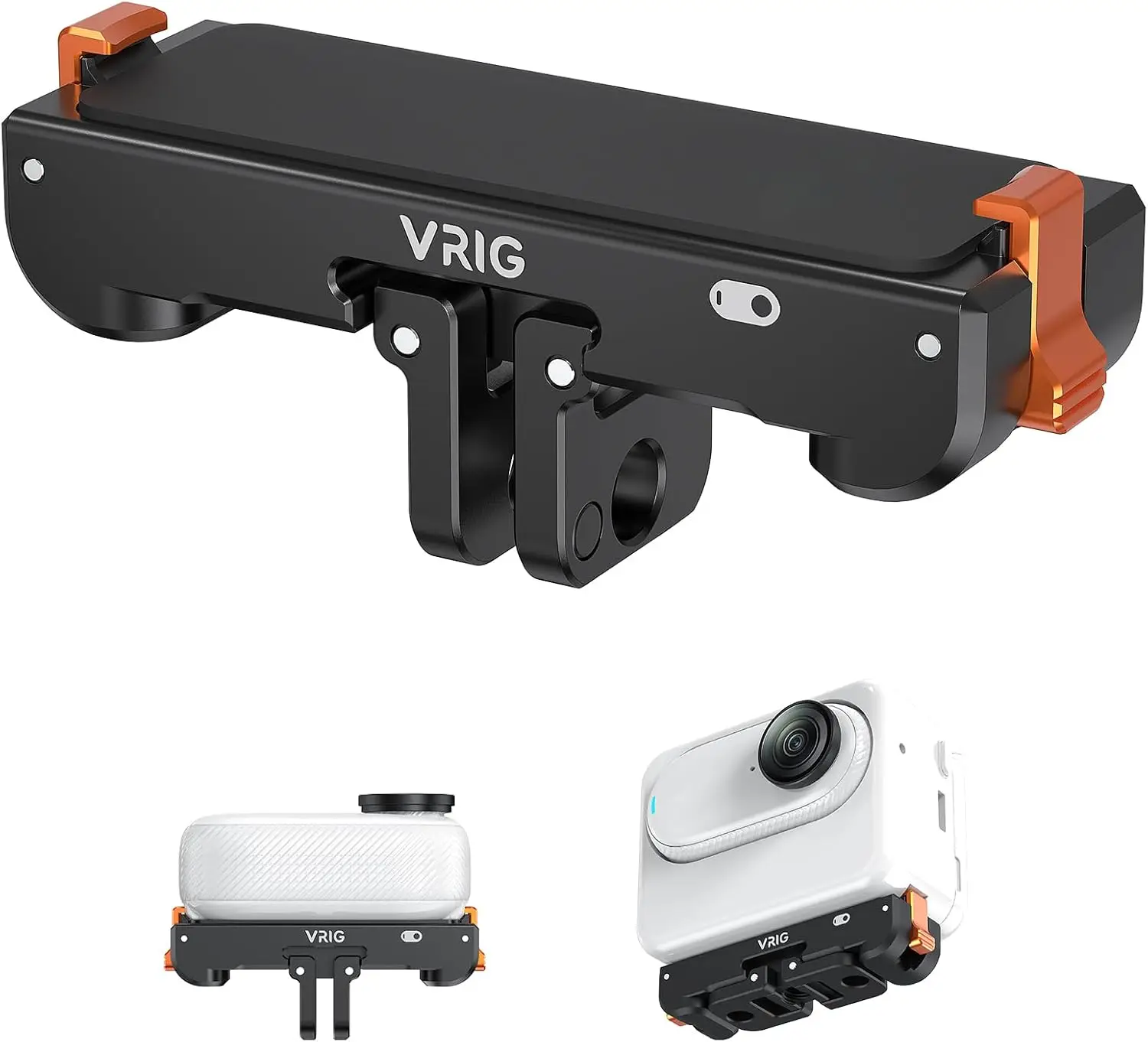 Фото Магнитная зарядная база VRIG из алюминия для Insta360 GO3/GO3S, быстросъемное крепление, адаптер для камеры с портом 1/4 для GoPro, для штатива №1