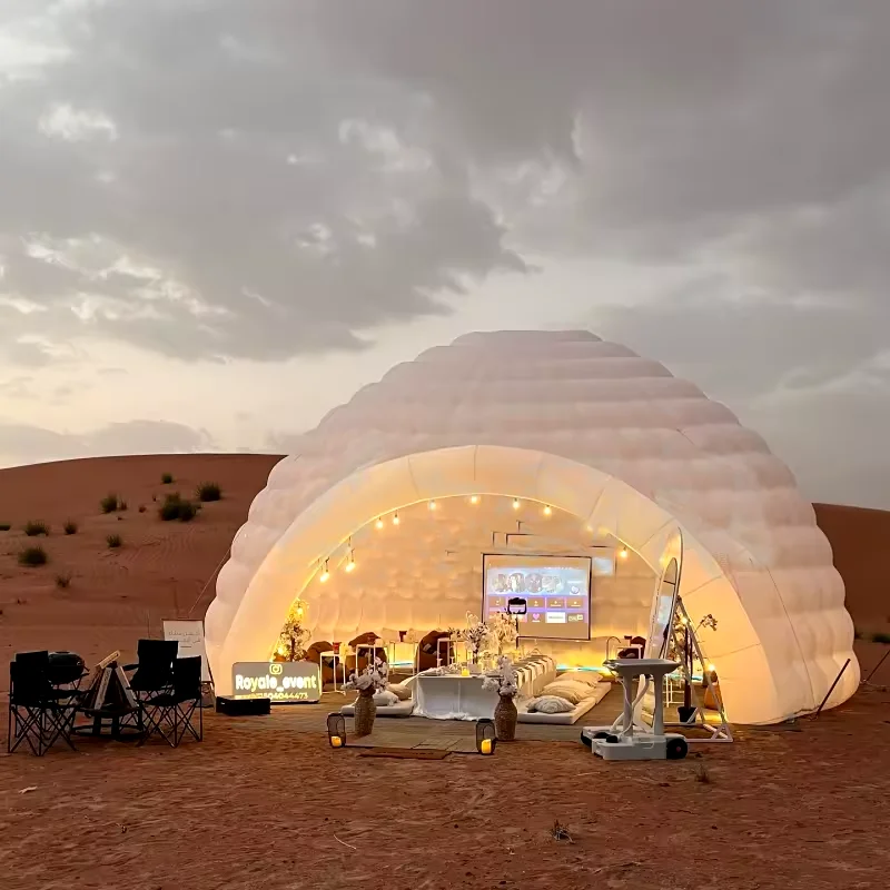 Портативная светодиодная надувная купольная палатка с иглой шатер для ночного