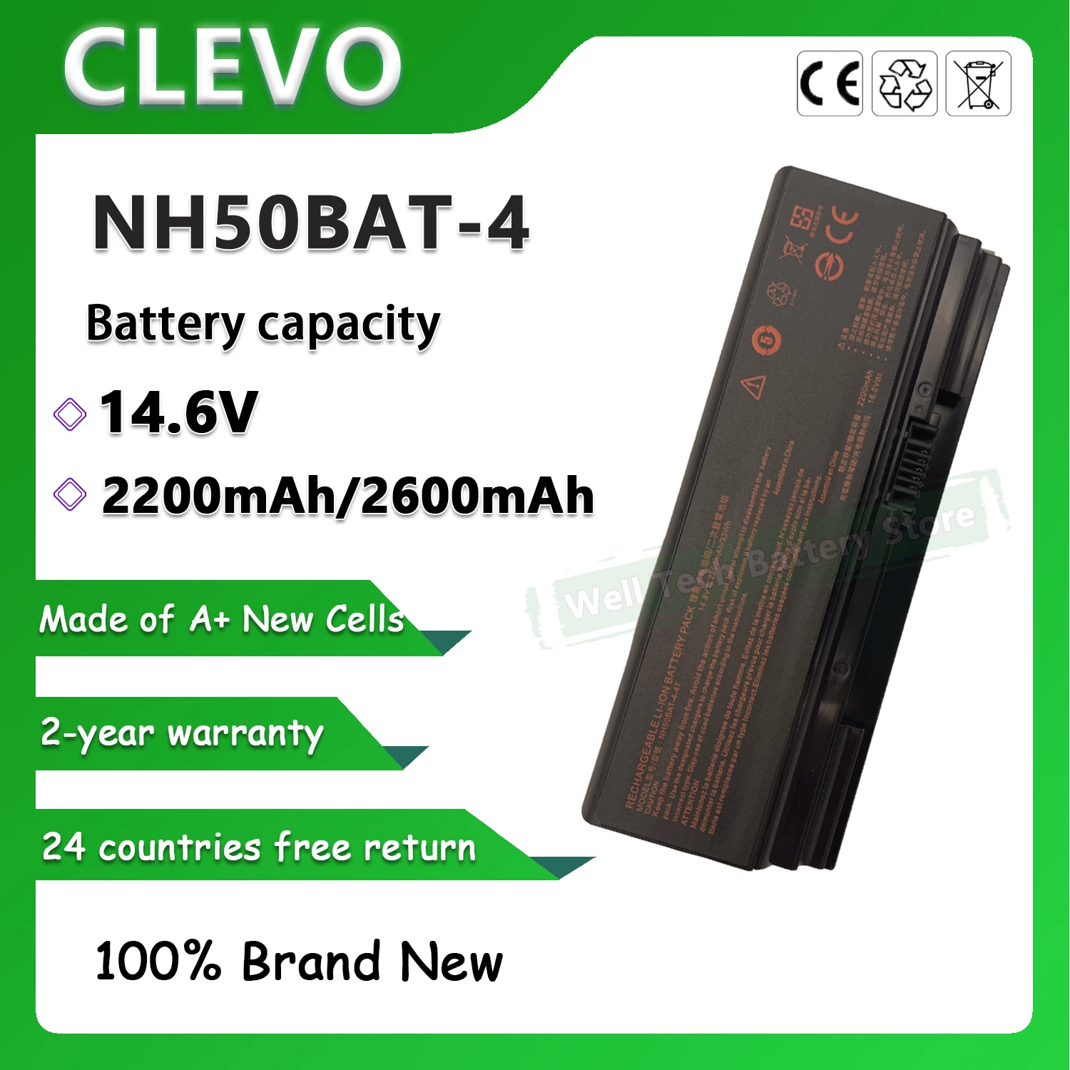 NH50BAT-4 аккумулятор для ноутбука HASEE Ares G7-CT7VK Z7-CT7VH Z8-CT7NA G8-CT7NK Z7-CT7PRO Z7M-CT7NK Z7M-CT5NA CNH5S01 CNH5S04